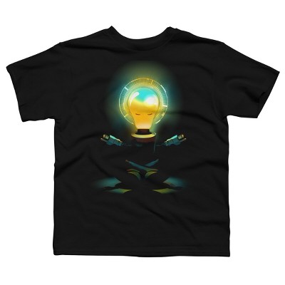 Boy's Design By Humans Zenergy Robot Yoga By alnavasord T-Shirt