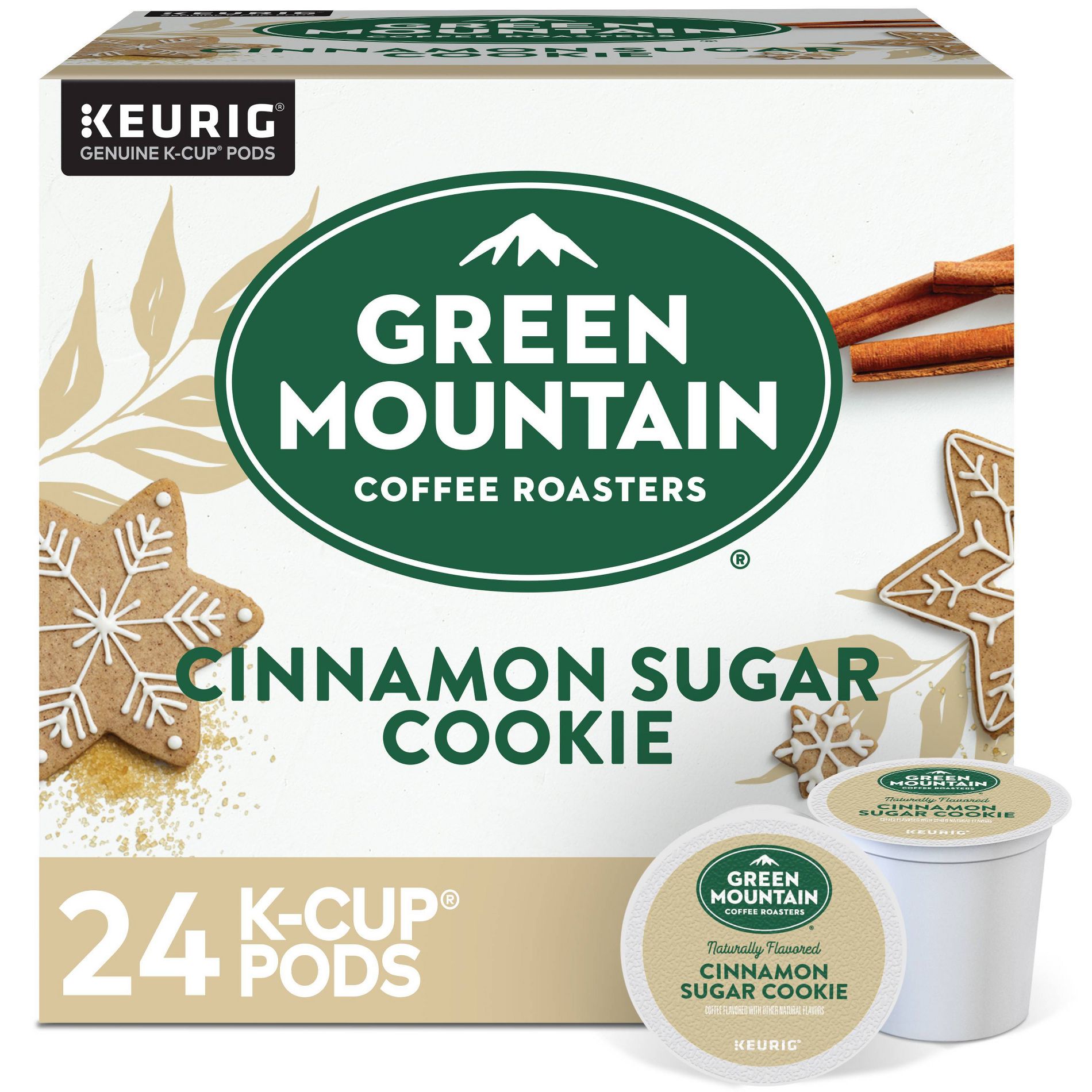 Green Mountain Coffee Roasters Cinnamon Sugar Cookie Flavored Light Roast Keurig K-Cup Coffee Pods - 24ct