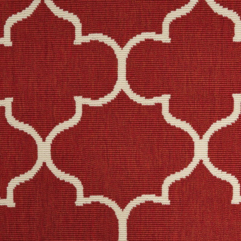 Thornhill Geometric Outdoor Rug Red/Ivory - Christopher Knight Home, 6 of 7