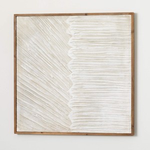 Sullivans 32.75" Textured Modern Wall Decor, Wood - 1 of 4