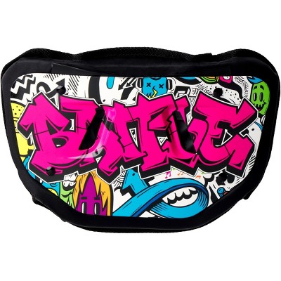 Battle Sports Graffiti Chrome Protective Football Back Plate - Adult