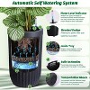14.5 Inch Tall Planter Set of 2, Large Flower Pot with Water Monitoring Device and Hidden Wheels, Garden Pot for Living Room, Patio, Black - 4 of 4