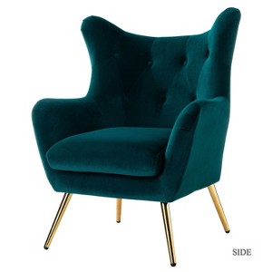 Godefroy Upholstery Accent Chair velvet with Wingback | Karat Home - 1 of 4