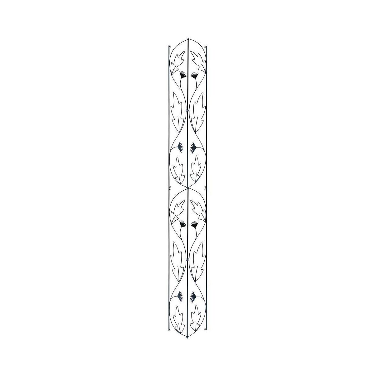 46" Tall Iron Downspout Decorative Garden Trellis - Black Powder Coat Finish, Weather-Resistant, Easy Installation - Achla Designs