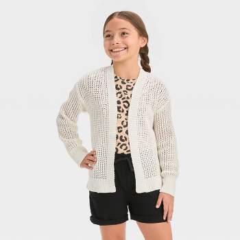 Girls : White Sparkly Target Sweater