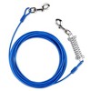 Petbobi 30ft Tie Out Cable for Small to Medium Dogs, Durable Spring and Metal Swivel Hooks Up to 120 Pounds for Outdoor, Yard and Camping, Blue - 2 of 4