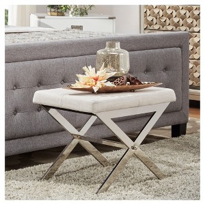 Ornelas Chrome Metal Base Stool - Inspire Q - 1 of 4