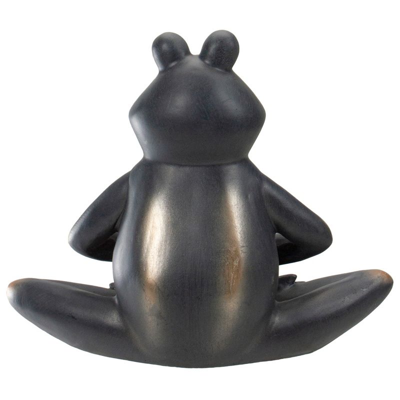 Northlight 11" Yoga Frog in  Sukhasana Position Outdoor Garden Statue, 4 of 6