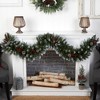 Nearly Natural 6' Pre-lit LED Extra Wide Flocked Tip Spruce with Pinecones and Berries Artificial Christmas Garland: Indoor Decoration - 4 of 4