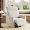 Power Recliner Chair, Upholstered Leather Swivel Rocker Glider Recliner Nursery Chair with USB Port, Ergonomic Designed Single Sofa Seat - 3 of 4
