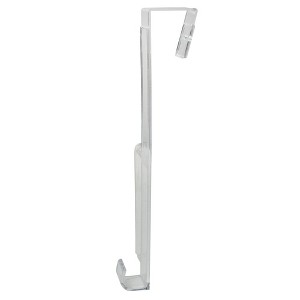 Simple Living Solutions 12" Clear Plastic Over-the-Door Indoor/Outdoor Christmas Wreath Hanger - 1 of 4