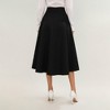 Anna-Kaci Women's Midi A-Line Skirt with Structured High Waist, Soft Flowing Panels, and Button-Tab Pocket Accents for Shape - 4 of 4