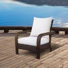 Four Seasons Courtyard Montego Bay Seating Furniture Set with 2 Adjustable All Weather Patio Outdoor Cushioned Chairs for Decks and Porches, Brown - 4 of 4