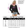 Coolmee Womens Drawstring V Neck Tops Dressy Causal Ruffle Long Sleeve Business Work Blouses Loose Fit Shirts - 4 of 4