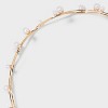 Two Row Pearl Squiggly Headband - A New Day™ Gold: Securing Hair, Solid Pattern, Recycled Polyester - 3 of 3