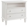 NicBex Nightstand with 2 Drawers and Charging Station,Farmhouse Fluted Pilasters Design End Table with USB Ports and Outlets for Bedroom - 3 of 4