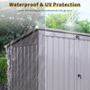Outdoor Trash Can Storage 2 Bins, Galvanized Steel Garbage Bin Storage Shed, Metal Bin Shed with Lockable Doors for Garden Yard Lawn Gray - 4 of 4