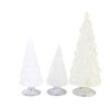 7.0 Inch Small White Hue Trees Christmas Wedding Decor Village Mantle Decorate Tree Sculptures - 2 of 3