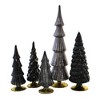 Cody Foster 16.5 Inch Black & Gray Glass Tree St/5 Halloween Gold Base Tree Sculptures - 3 of 3
