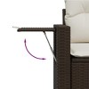 vidaXL 6 Piece Patio Sofa Set with Cushions Brown and Cream Poly Rattan - 3 of 4