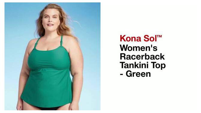 Women's Racerback Tankini Top - Kona Sol™ Green, 2 of 5, play video