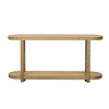 Modern Console Tables for Entryway with Streamlined Desktop and Bottom Shelf, Sleek Display Table for Study Room, Hallway or Entry Space-The Pop Home - 4 of 4