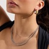EVRY JEWELS WATERPROOF Gold or Silver Plated Stainless Steel Perfect Match Hoop Earrings - 3 of 4