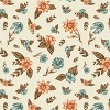 Susanne Kasielke Retro Vintage Floral Neutral Heavy Shower Curtain - Deny Designs: Machine Washable, Microfiber, Ring Top - 3 of 3