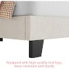 Twin Bed Frames, Corduroy Upholstered Twin Bed Bed Frame with Cute Adjustable Headboard, Fabric with Strong Wooden Slats Support - 4 of 4