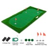 NAYSAYE Golf Trainers 10x5 FT Golf Putting Green Mat with 3 Holes Flags and Cups for Indoor Outdoor, Green, 118.11"*59.06"*1.97" - 2 of 4
