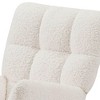 Modern Rocking Chair, Upholstered High Back Wooden Chairs, Ergonomic Design Armchair, for Living Room Bedroom - 4 of 4