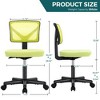 CAVINAS Armless Desk Chair, Mesh Home Office Desk Chair with Wheels and Lumbar Support, 360° Swivel Ergonomic Office Chair, Swivel Task Chair - 2 of 4