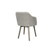 HomeRoots Gray And Brown Upholstered Fabric Dining Arm Chair - 4 of 4