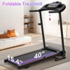 2.5HP Foldable Electric Treadmill with Incline, 12KM/H Speed, Heart Rate Sensor, Bluetooth Music, Cup Holder for Home Gym Fitness - 2 of 4