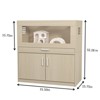 DSVIMOY Guinea Pig Cages, Hamster Cage Wood with Independent Storage Cabinet for Rat Chinchilla, Openable Top, Teak, 31.5"*15.7"*33.5" - 3 of 4