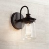 John Timberland Tonopah Vintage Industrial Wall Light Sconce Bronze Hardwire 5" Fixture Clear Seedy Glass for Bedroom Bathroom Vanity Living Room - 2 of 4