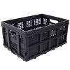 VYNXARIA Collapsible Utility Cart Multi Use Functional Collapsible Shopping Carts 2-Tier Collapsible Shopping Cart,Black - 3 of 4