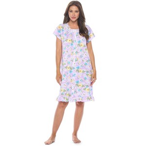 Casual Nights Women's Super Soft Yummy Nightshirt, Short Sleeve Nightgown, Night Dress with Fun Prints & Patterns - 1 of 4