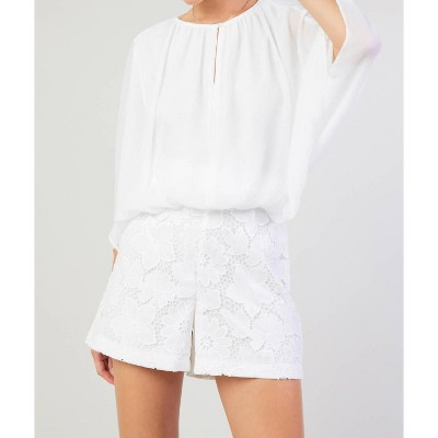Women's Sheer Balloon Sleeve Blouse - current air