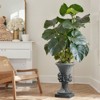 Wooakway 20" H Outdoor Urn Planters Decor Garden Pots Indoor Urn Filters Gray - 3 of 4