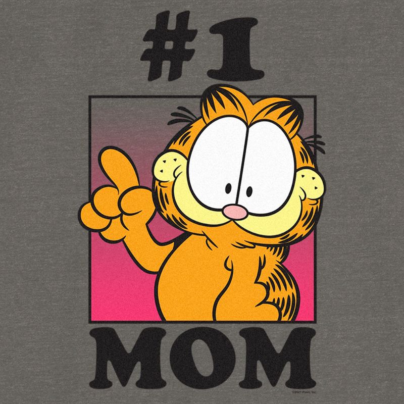 Junior's Women Garfield Mother's Day #1 Mom Sweatshirt, 2 of 5