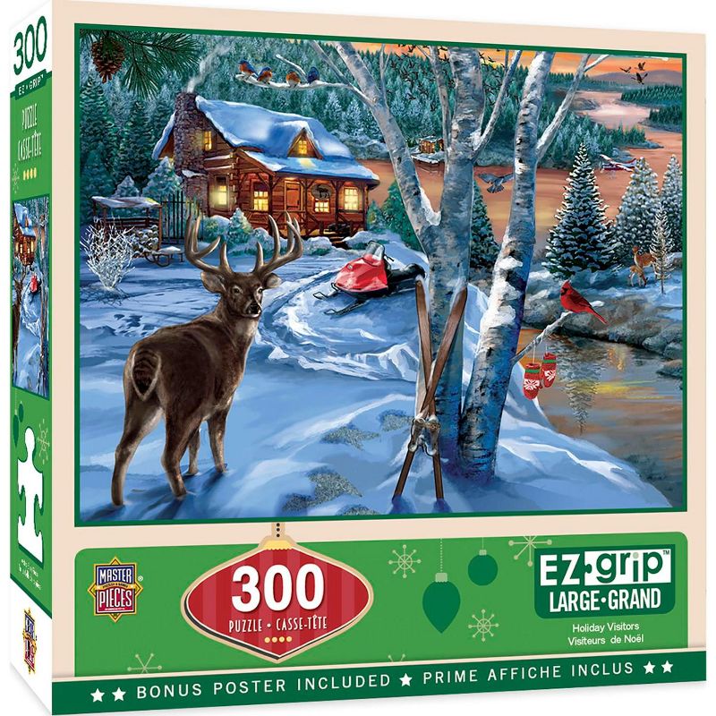 MasterPieces Inc Holiday Visitors 300 Piece Large EZ Grip Jigsaw Puzzle, 1 of 7
