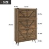 Narrow Slim Freestanding Rack Cabinet, Shoe Organizer Cabinet for Entryway - 3 of 4