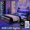AMERLIFE LED Bed Frame with Drawers, 2-Tier Storage and Charging Station - 3 of 4