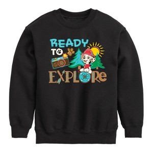 Boys' - Paw Patrol - Ready To Explore Graphic Long Sleeve Fleece Sweatshirt - 1 of 4
