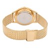 Peugeot Men's 40mm Wafer Slim Champagne Dial Gold Plated Case Watch with Mesh Band - 2 of 4