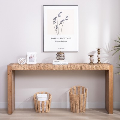 Bella Depot 69" Natural Wooden Console Table