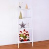 Slickblue 4-Tier Storage Bookshelf, Multi-Use Rack for Books & Items, Iron Frame, 57.9in, Ivory White/Black - 2 of 4