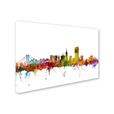 Trademark Fine Art -Michael Tompsett 'San Francisco City Skyline' Canvas Art