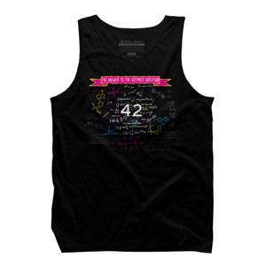 Men's Design By Humans The answer to the ultimate question 42 By Bomdesignz Tank Top - 1 of 2